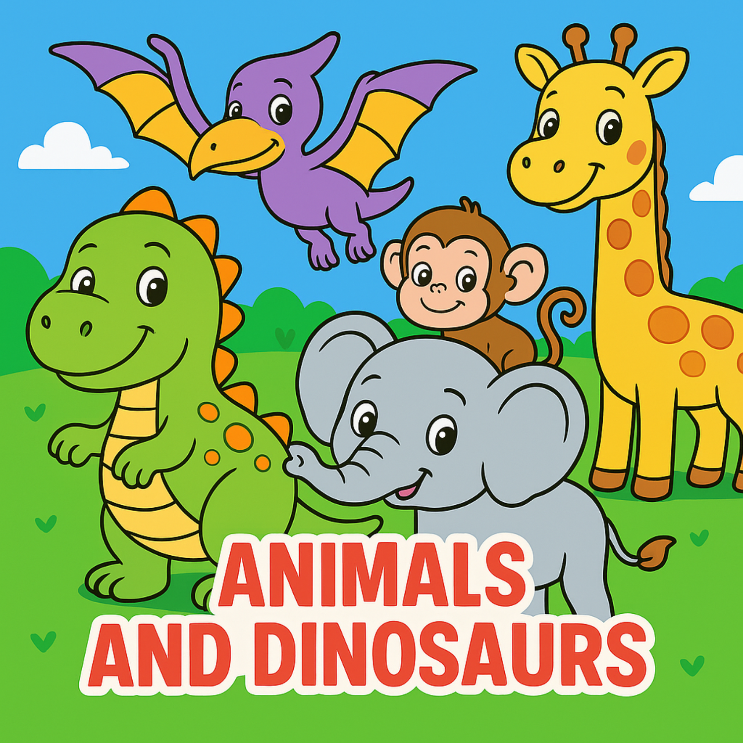 ANIMALS & DINOSAURS - Roar, stomp, and colour your favourite creatures!